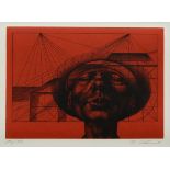 Hausner, Rudolf (1914-1995) "Adam rot" 1974, Farbradierung, 179/500, u. sign./num., PM 17,5x24,7cm