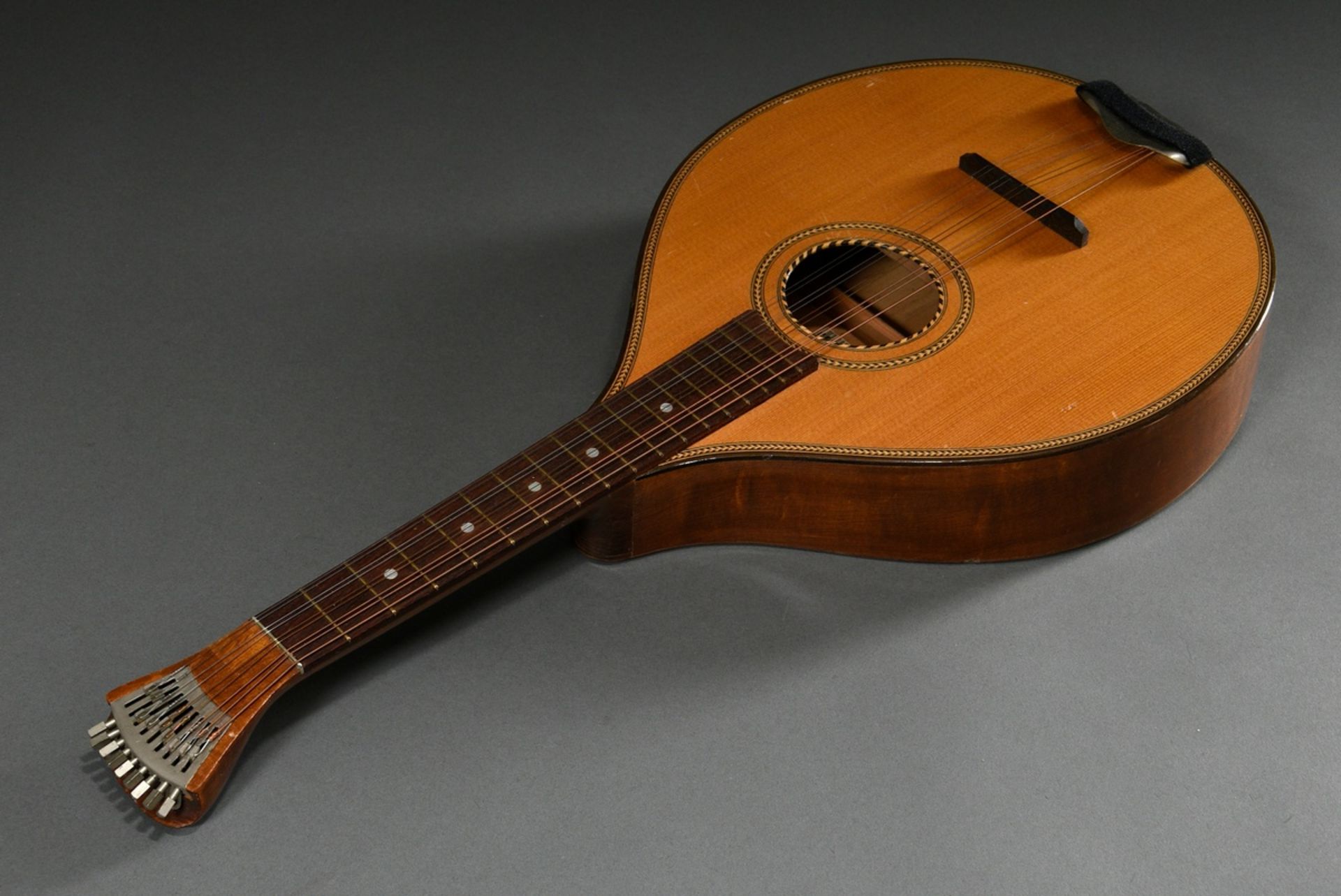 Hamburger Waldzither or Böhm-Cister, Germany 1st half 20th c., fan mechanism, spruce top, l. 67cm,  - Image 4 of 8