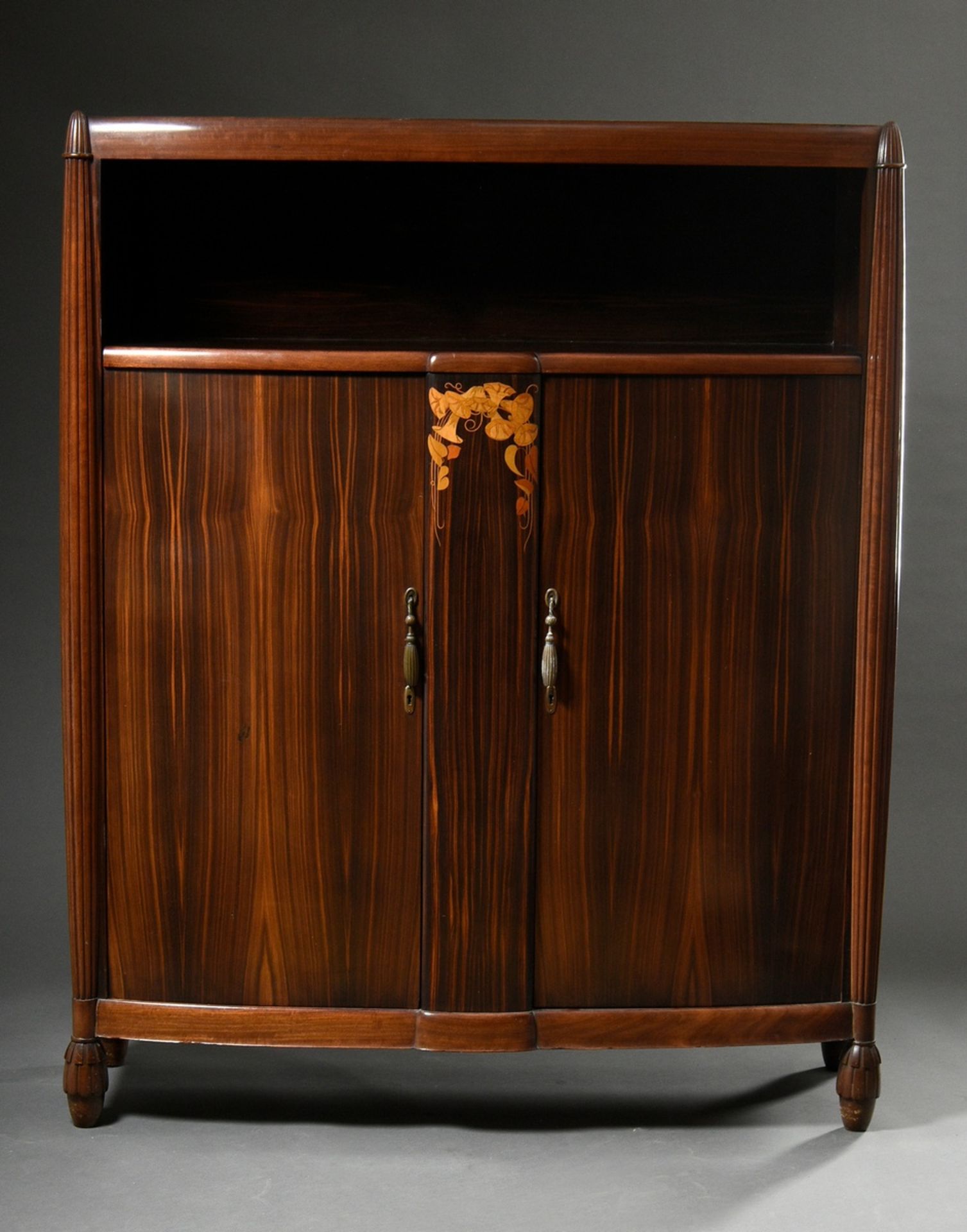 Art Deco cabinet in the style of Emile-Jacques Ruhlmann (1879-1933) with sparse inlay "winches" and - Image 2 of 6