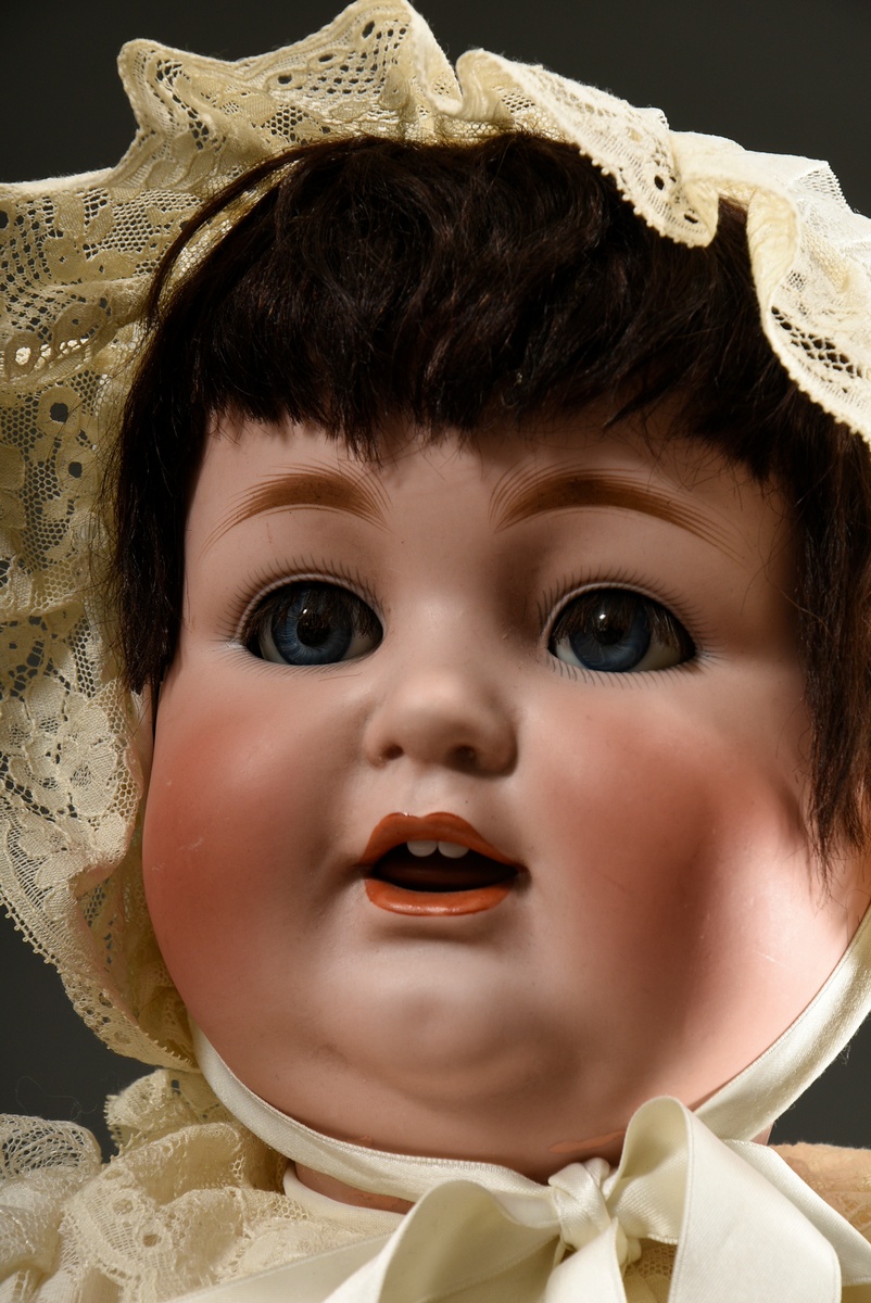 Kley & Hahn doll with bisque porcelain crank head, blue sleeping eyes, open mouth with two teeth on - Image 3 of 4