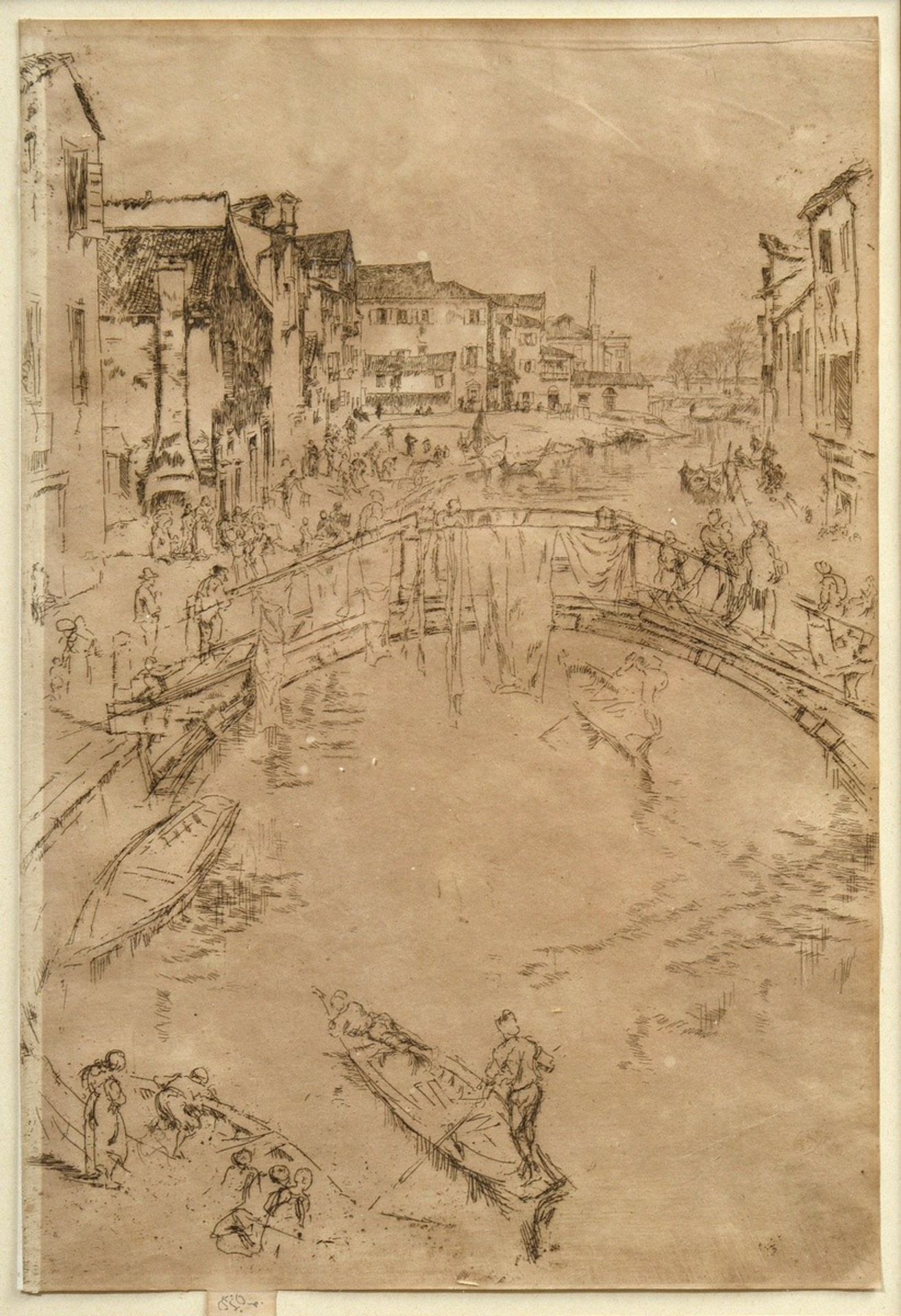 McNeill Whistler, James Abbot (1834-1903) "The Bridge" 1879/80, etching, b. sign., verso collector'