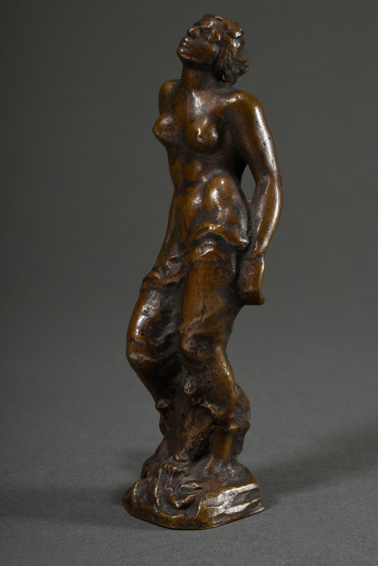 Schreitmüller, August (1871-1958) "Umbrandet" c. 1910, female nude with hip scarf and flowing hair, - Image 2 of 7