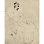 Dodd, Francis H. (1847-1949) "Lady reader", Radierung, u.r. sign., verso Slg.-Stempel, PM 25,4x20,2