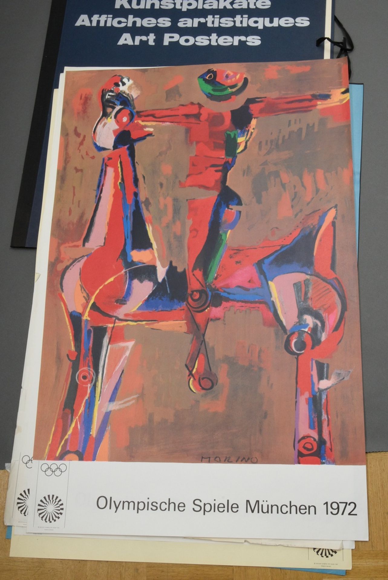 7 art posters "Olympic Games Munich 1972" (Oskar Kokoschka, Serge Poliakoff, Hans Hartung, Fritz Wi - Image 9 of 10