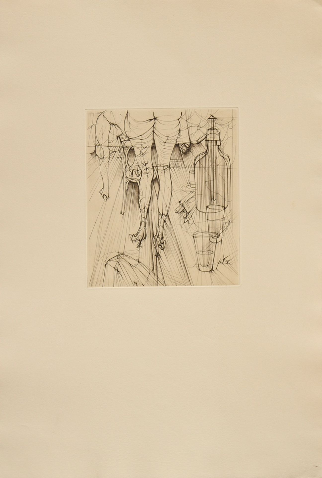 3 Bellmer, Hans (1902-1975) "o.T." (Weibliches und Landschaft), Radierungen, verso je bez., Drucker - Bild 10 aus 10