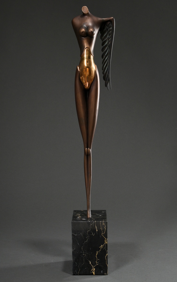 Wunderlich, Paul (1927-2010) "Nike" 1975, bronze patinated on marble base, HC (Hors de Commerce) ed