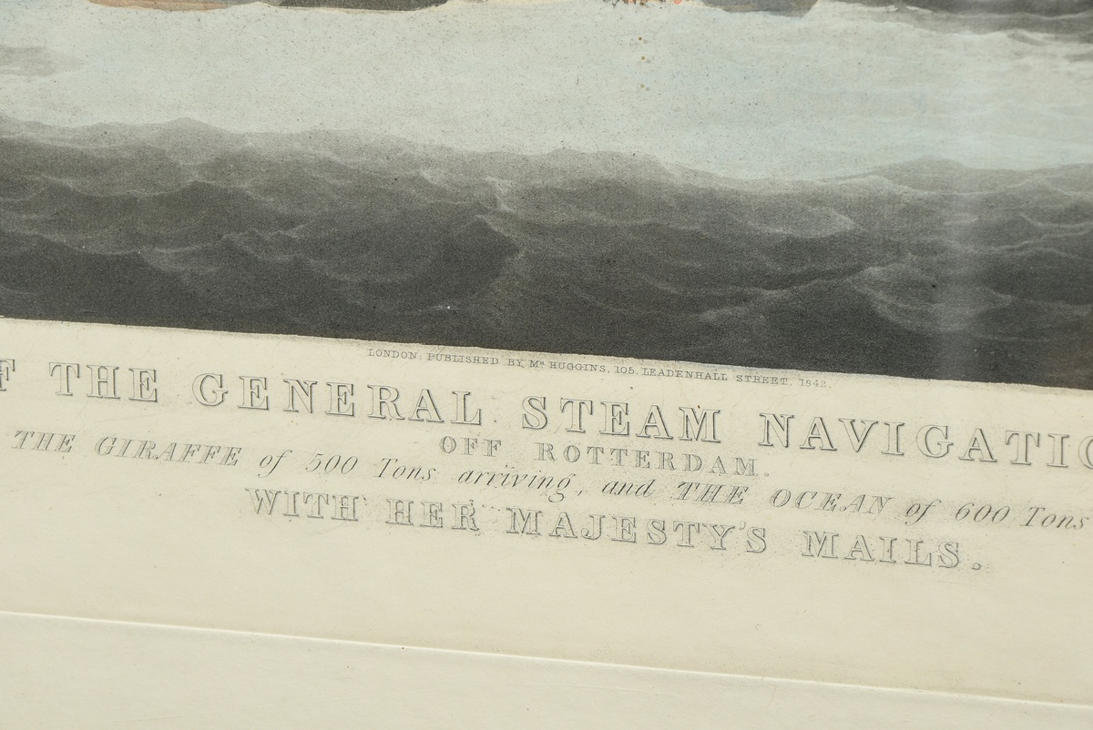 Duncan, Edward (1803-1882) "Ships of the General Steamship Company of Rotterdam. The Giraffe of 500 - Image 3 of 3