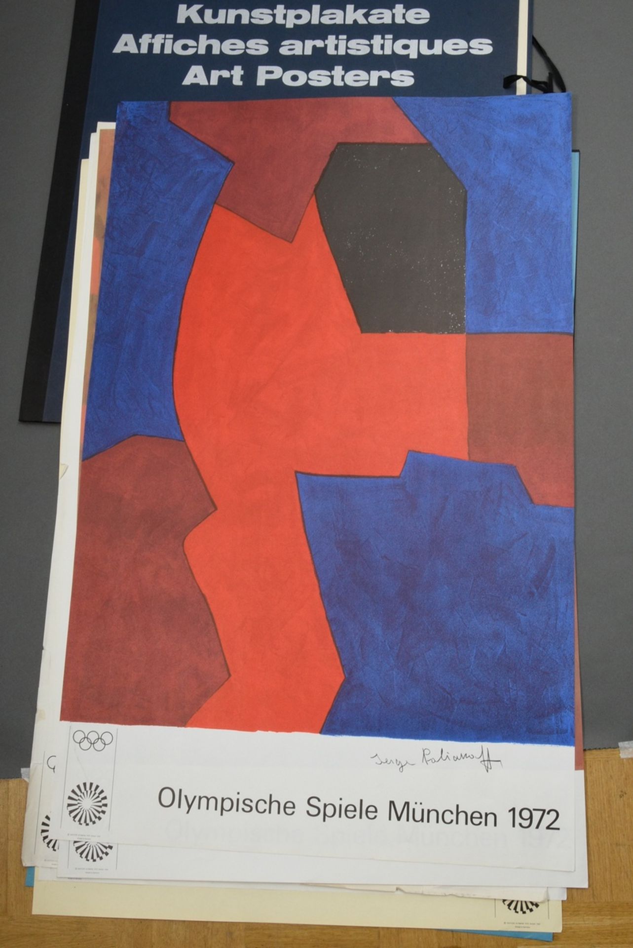 7 art posters "Olympic Games Munich 1972" (Oskar Kokoschka, Serge Poliakoff, Hans Hartung, Fritz Wi - Image 10 of 10