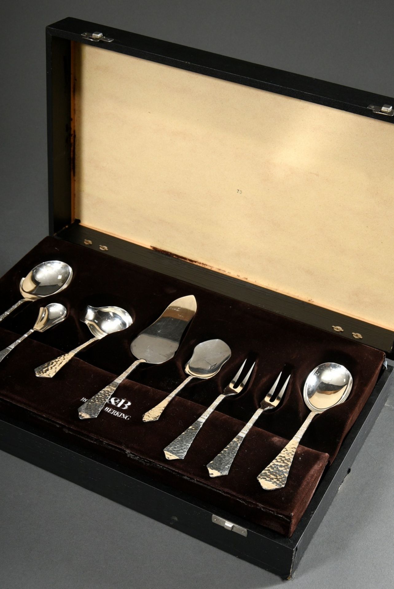 97 Pieces Robbe & Berking cutlery "Hermitage" with marbled and floral engraved handles for 12 perso - Image 9 of 12