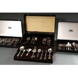 97 Pieces Robbe & Berking cutlery "Hermitage" with marbled and floral engraved handles for 12 perso