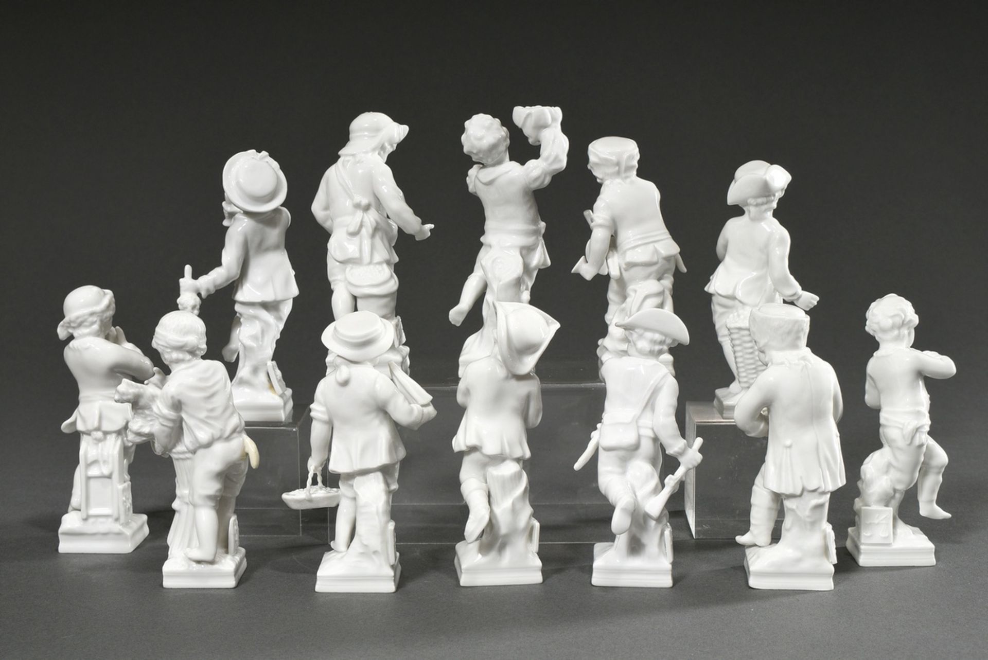 12 KPM porcelain "Zodiac" month figures, children as allegories of the zodiac signs resp. months wi - Image 2 of 6