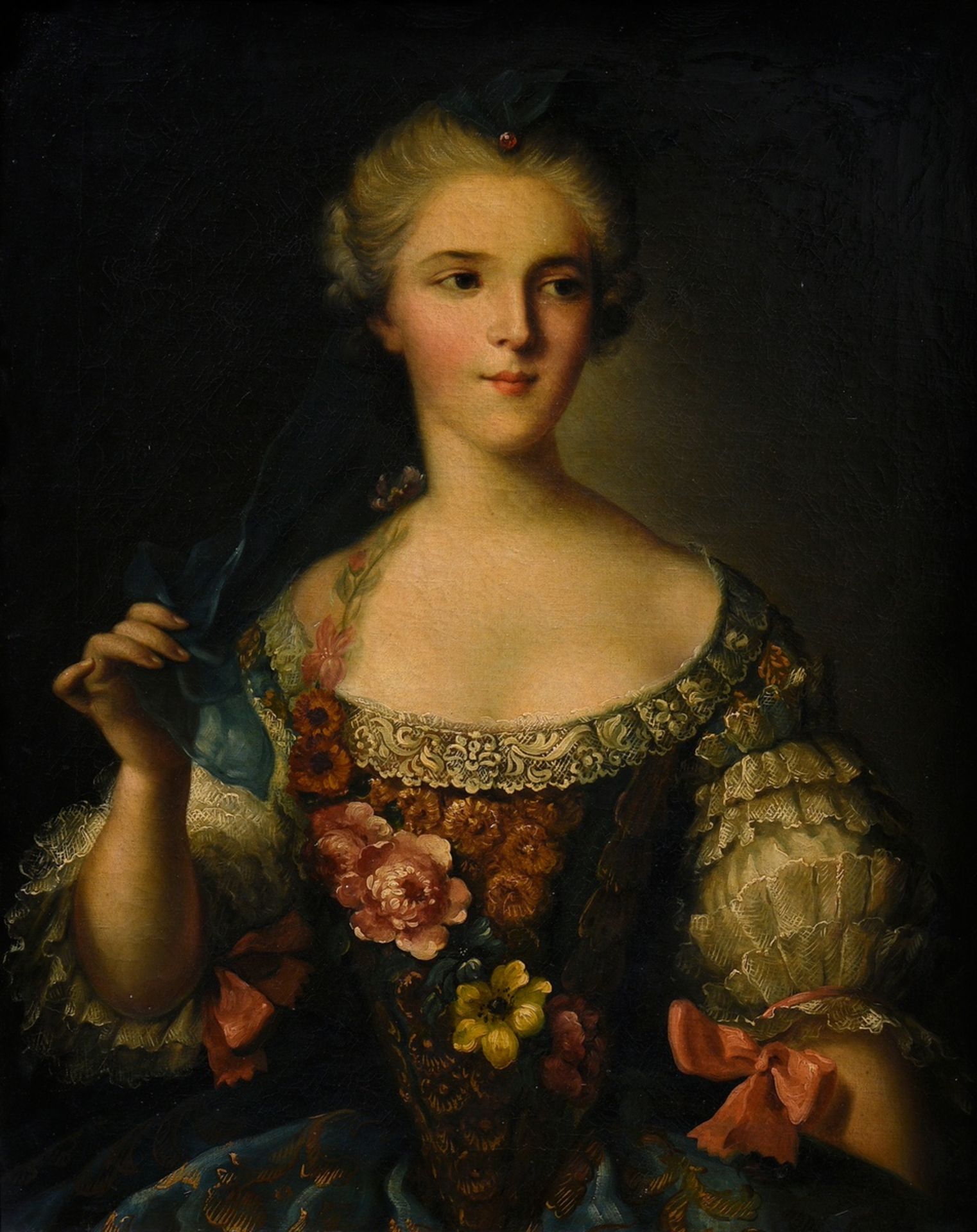 Unknown painter of the 18th c. after Jean-Marc Nattier (1685-1766) "Portrait Madame Sophie" (Prince