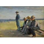 Ancher, Michael (1849-1927) „Vier Fischer am Strand von Skagen“ 1912, Öl/Leinwand, u.r. monogr./dat