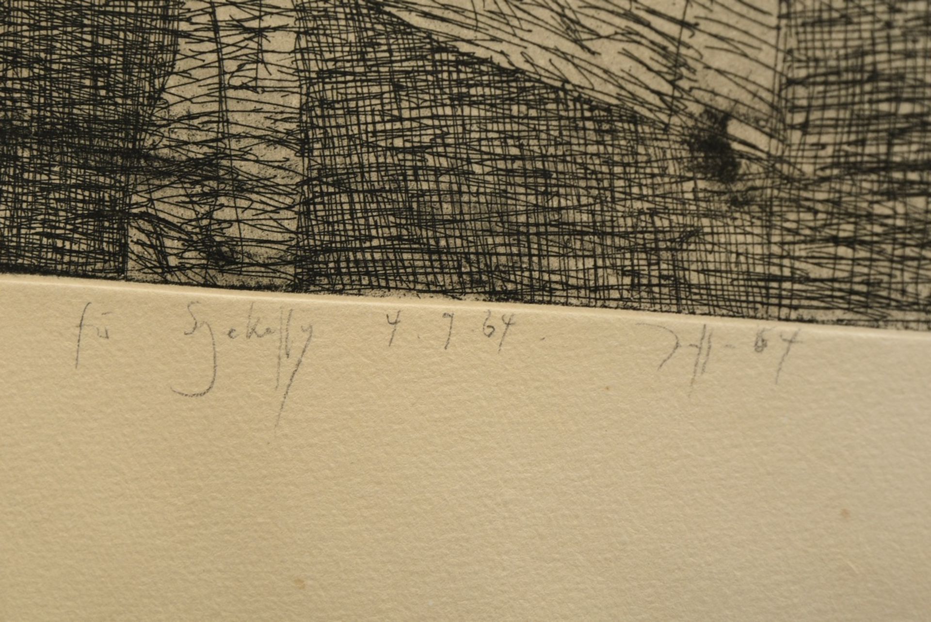 Janssen, Horst (1929-1995) "Absinth" 1964, etching, edition of 40, signed/dated/dedicated "für Szek - Image 3 of 3