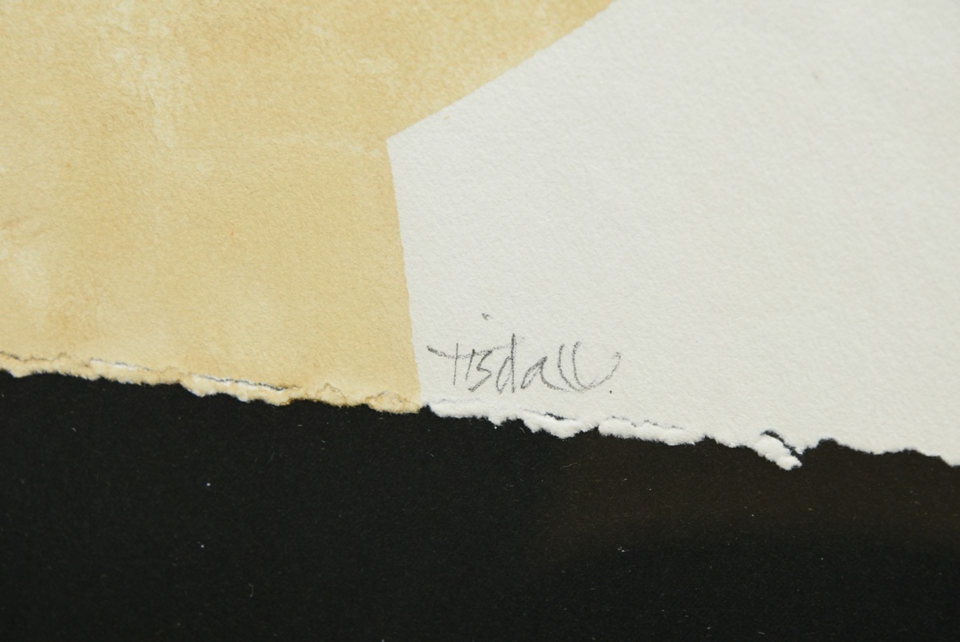 Tisdall, Hans (1910-1997) "w.t.", watercolour, b.r. sign., verso adhesive label "Galerie Vömel/Düss - Image 3 of 4