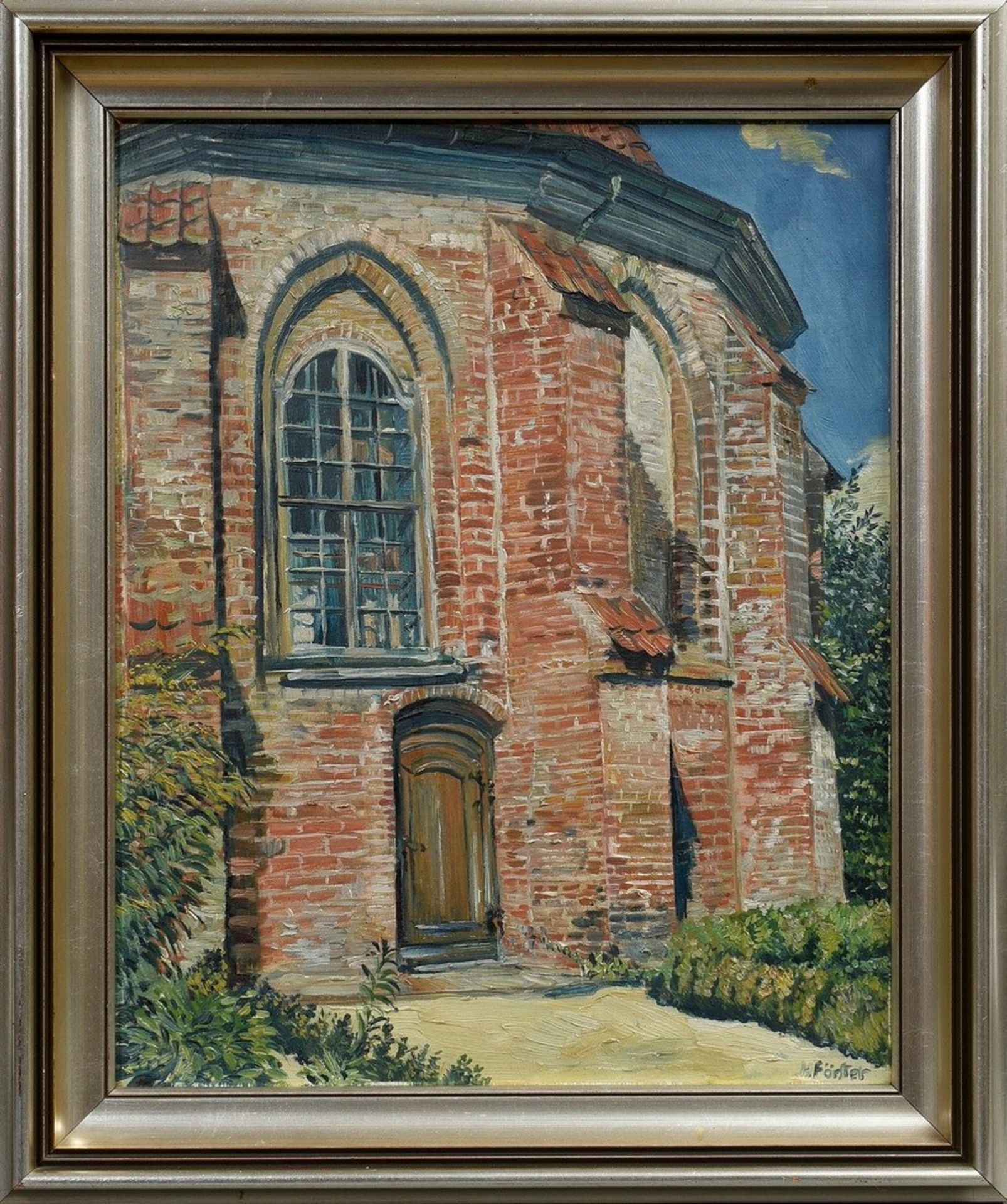 Förster, Hans (1885-1966) "St. Johannis in Neuengamme", Öl/Malkarton, u.r. sign., 46,2x37,4cm (m.R. - Bild 2 aus 5