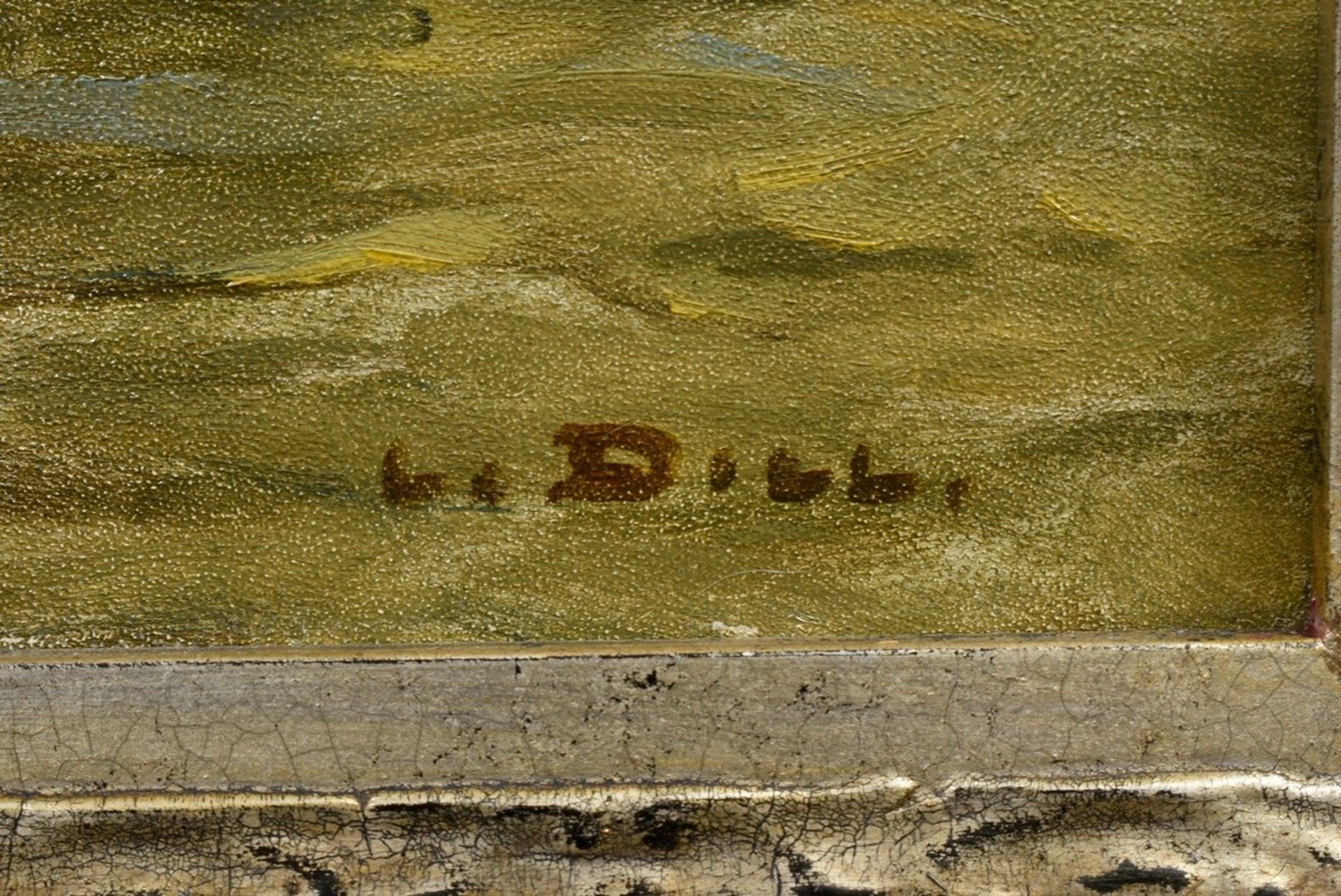 Dill, Ludwig (1848-1940) "Aus Venedig (Fischer)", Öl/Platte, u.r. sign., verso sign./betit./num. (5 - Bild 3 aus 5