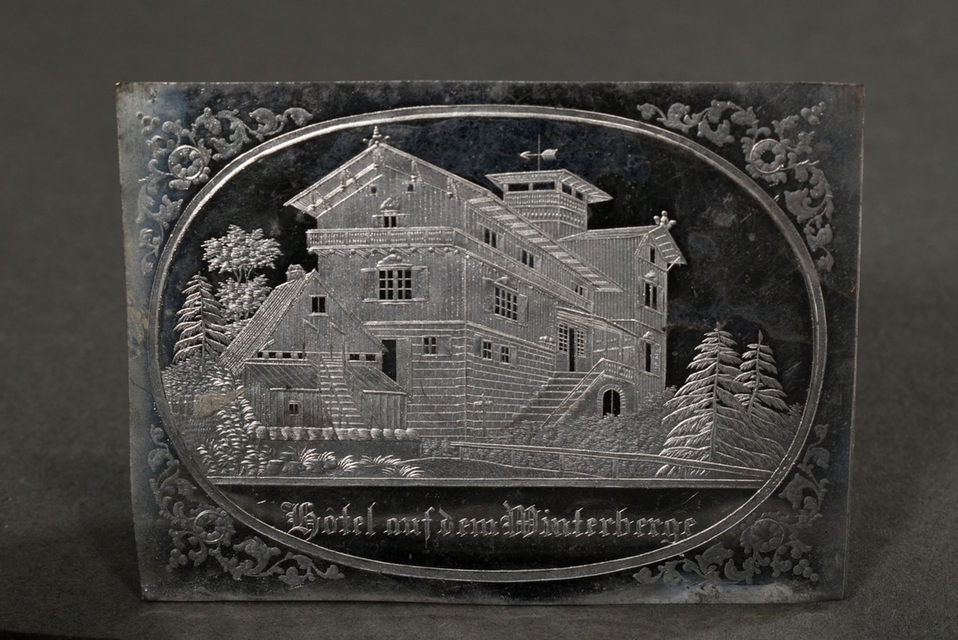 5 Diverse Kainer, Wenzel (tätig 1850-1865 in Hbg.) Zinn-Abgüsse v. geschliffenen Glasplatten: "Hann - Bild 5 aus 6