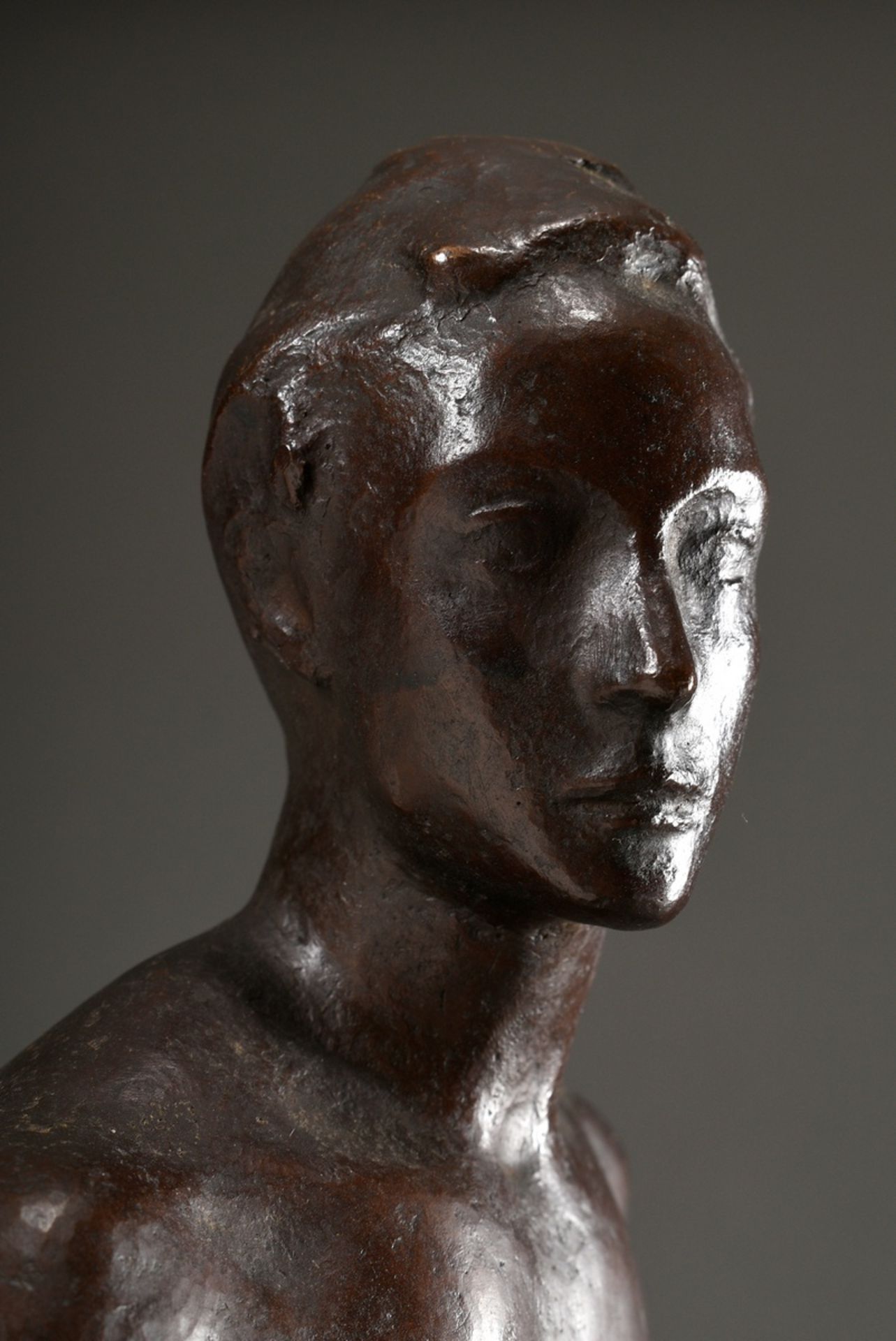 Scheibe, Richard (1879-1964) "Ascending" 1945, bronze, dark patina, with marble base, sign. on the  - Image 11 of 11