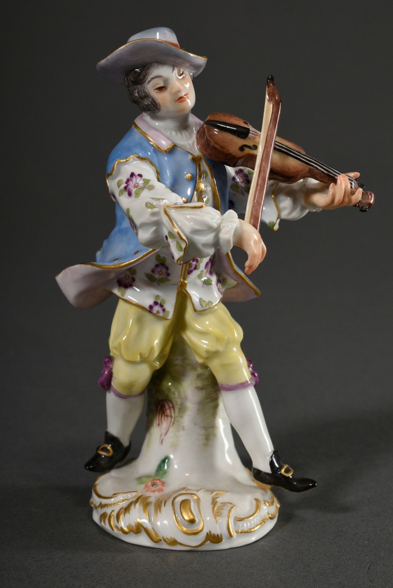 2 Various polychrome painted Meissen figurines Musicians from a series of 16 figurines "Galante Kap - Image 2 of 8