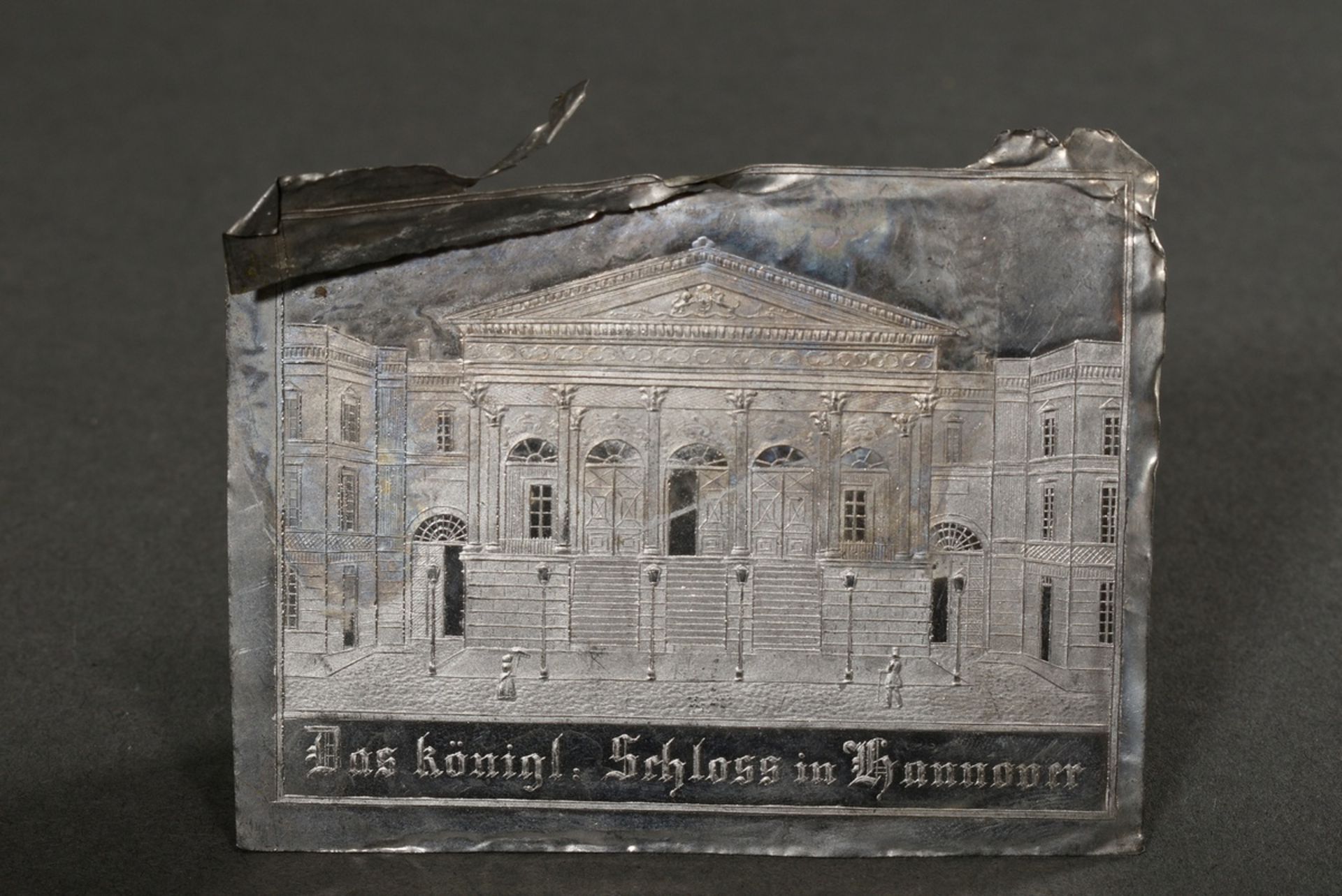 5 Diverse Kainer, Wenzel (tätig 1850-1865 in Hbg.) Zinn-Abgüsse v. geschliffenen Glasplatten: "Hann - Bild 3 aus 6