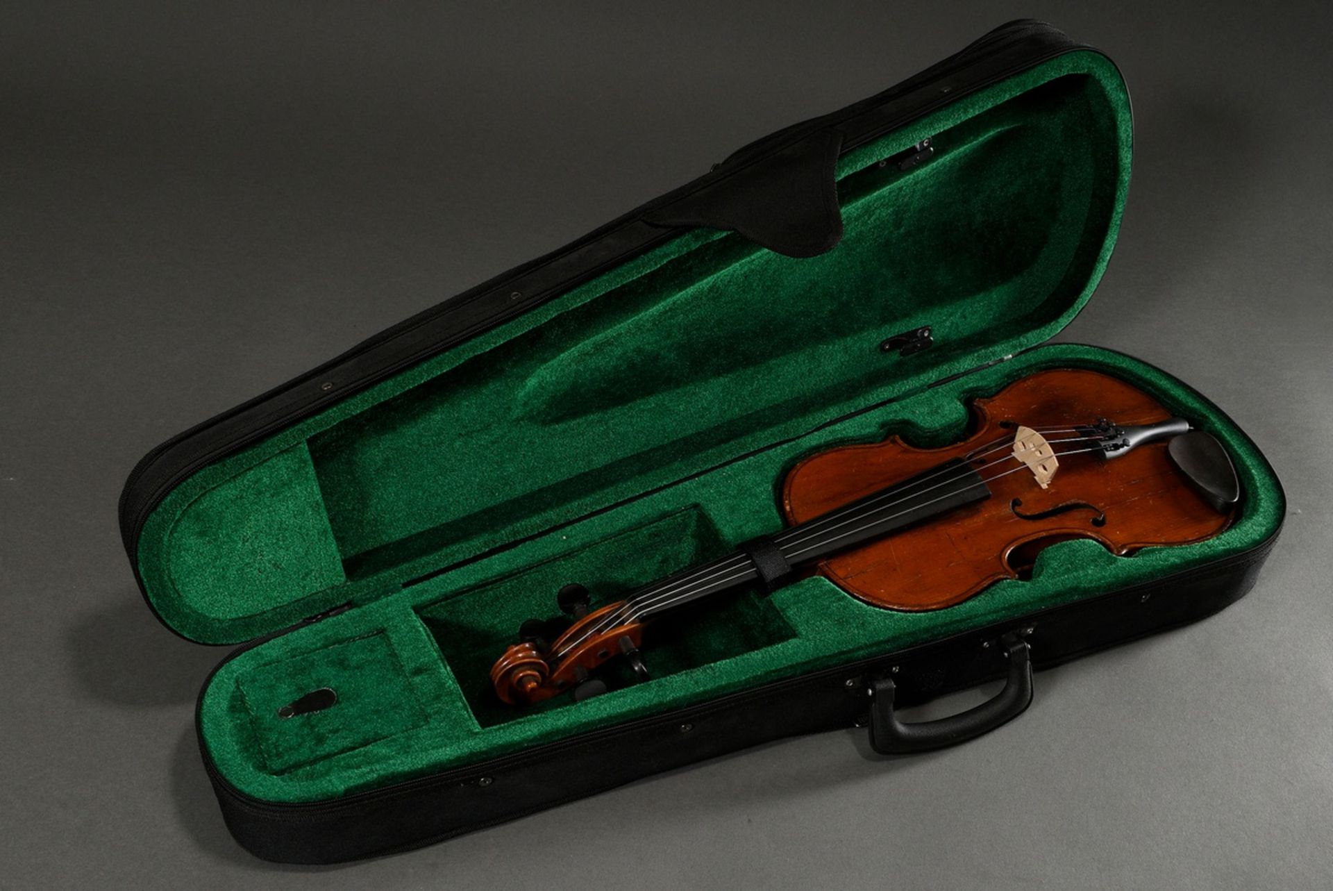 Violin, 1st half 20th c., without facsimile label, one-piece back, sound post standing, ready to pl - Image 15 of 16