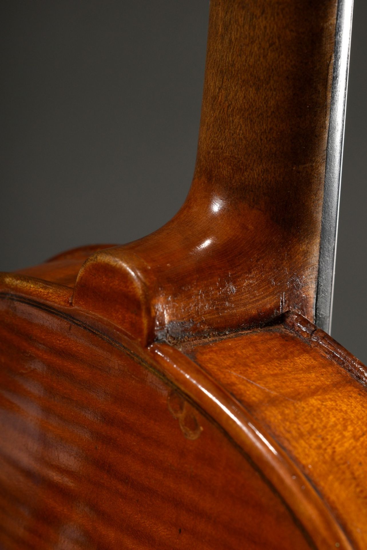 Violin, 1st half 20th c., without facsimile label, one-piece back, sound post standing, ready to pl - Image 13 of 16