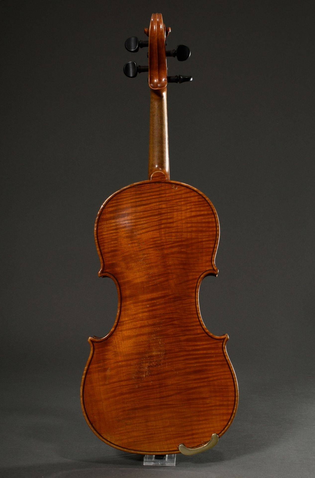 Violin, 1st half 20th c., without facsimile label, one-piece back, sound post standing, ready to pl - Image 5 of 16