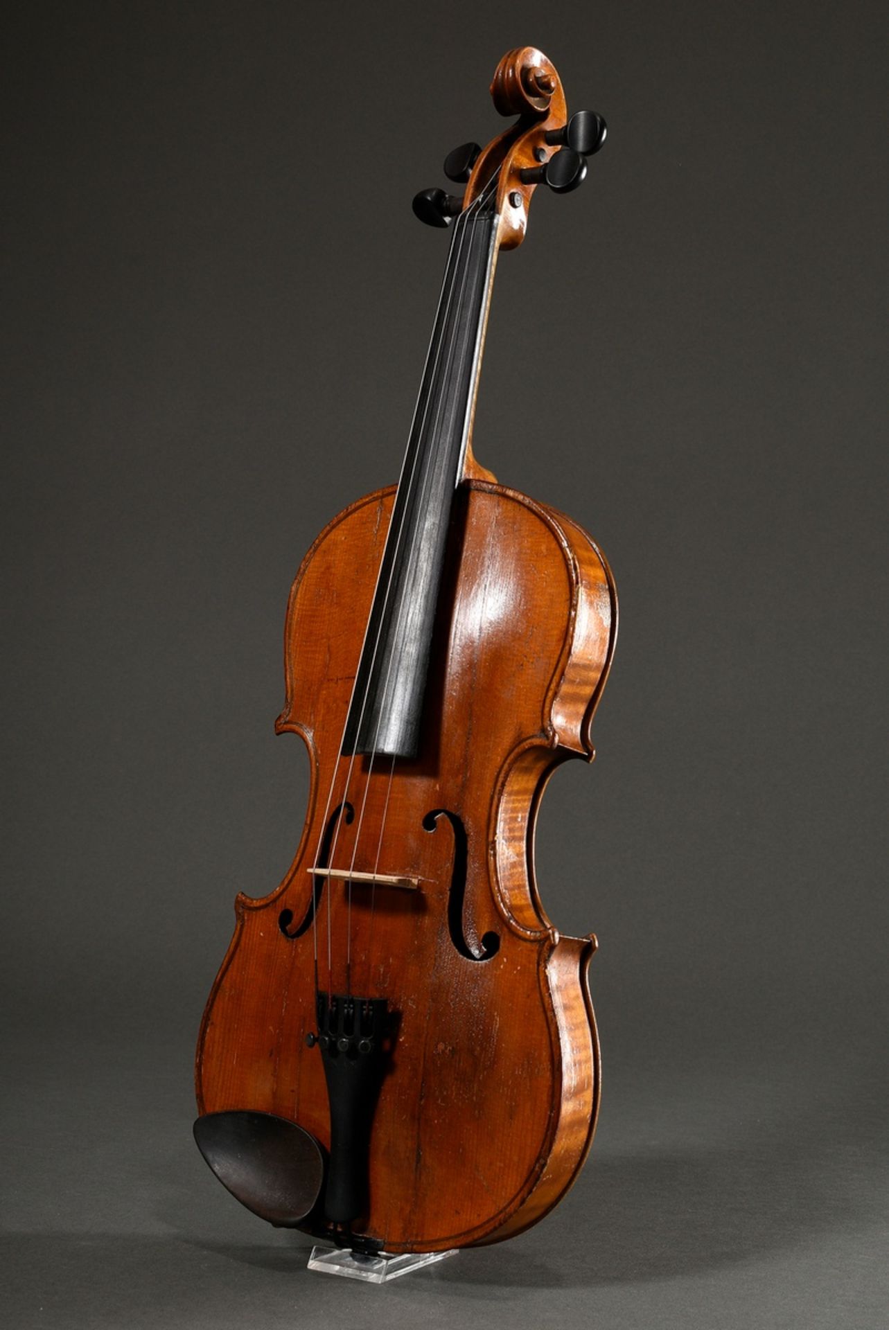 Violin, 1st half 20th c., without facsimile label, one-piece back, sound post standing, ready to pl - Image 3 of 16