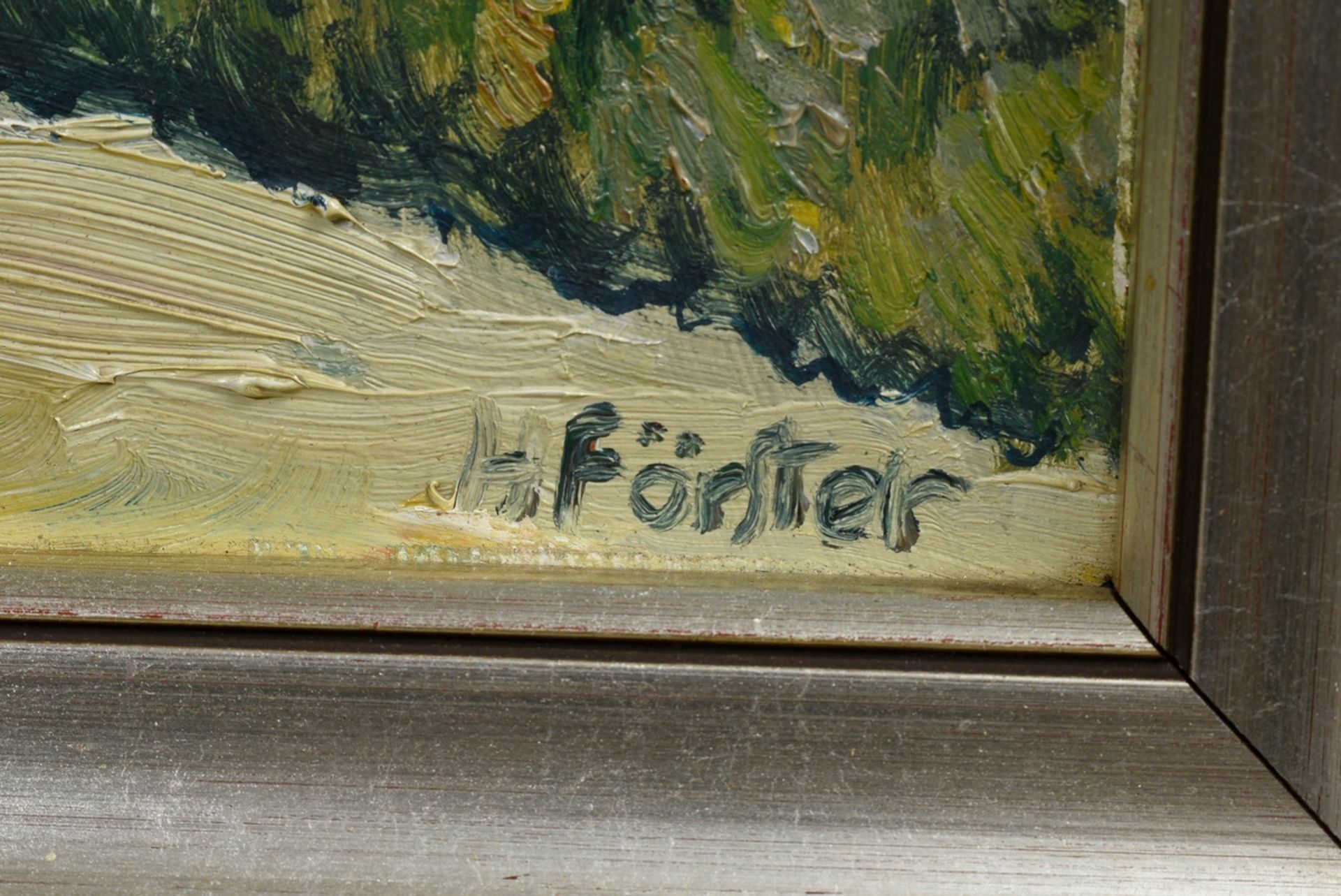 Förster, Hans (1885-1966) "St. Johannis in Neuengamme", Öl/Malkarton, u.r. sign., 46,2x37,4cm (m.R. - Bild 3 aus 5