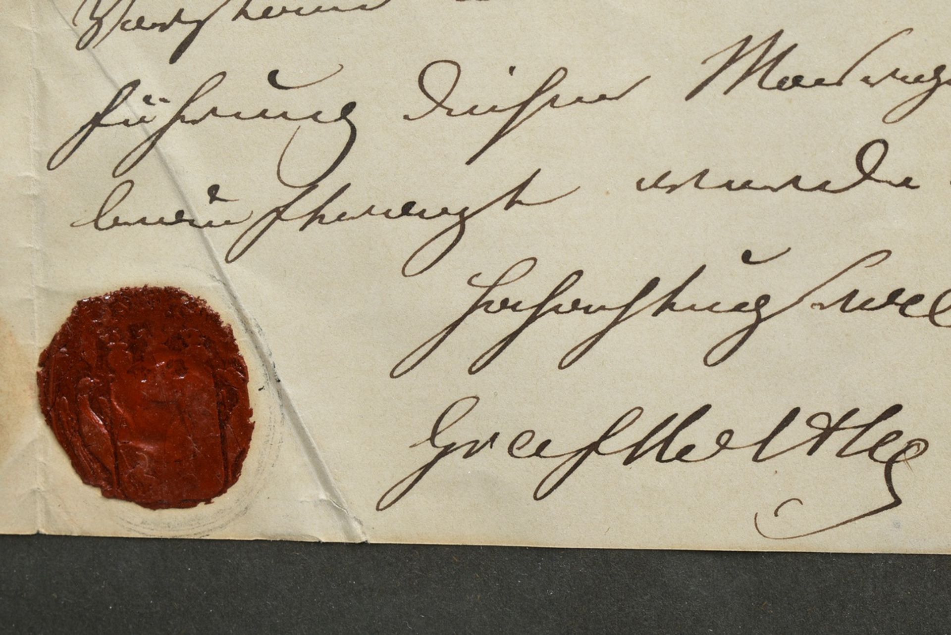 Autograph Count Helmuth von Moltke (1800-1891) "Letter to the joint-stock company Nordische Presse" - Image 3 of 4