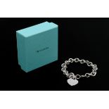 Tiffany & Co Silber 925 Gliederarmband „Return to Tiffany“ mit Herzanhänger und Karabinerverschluss