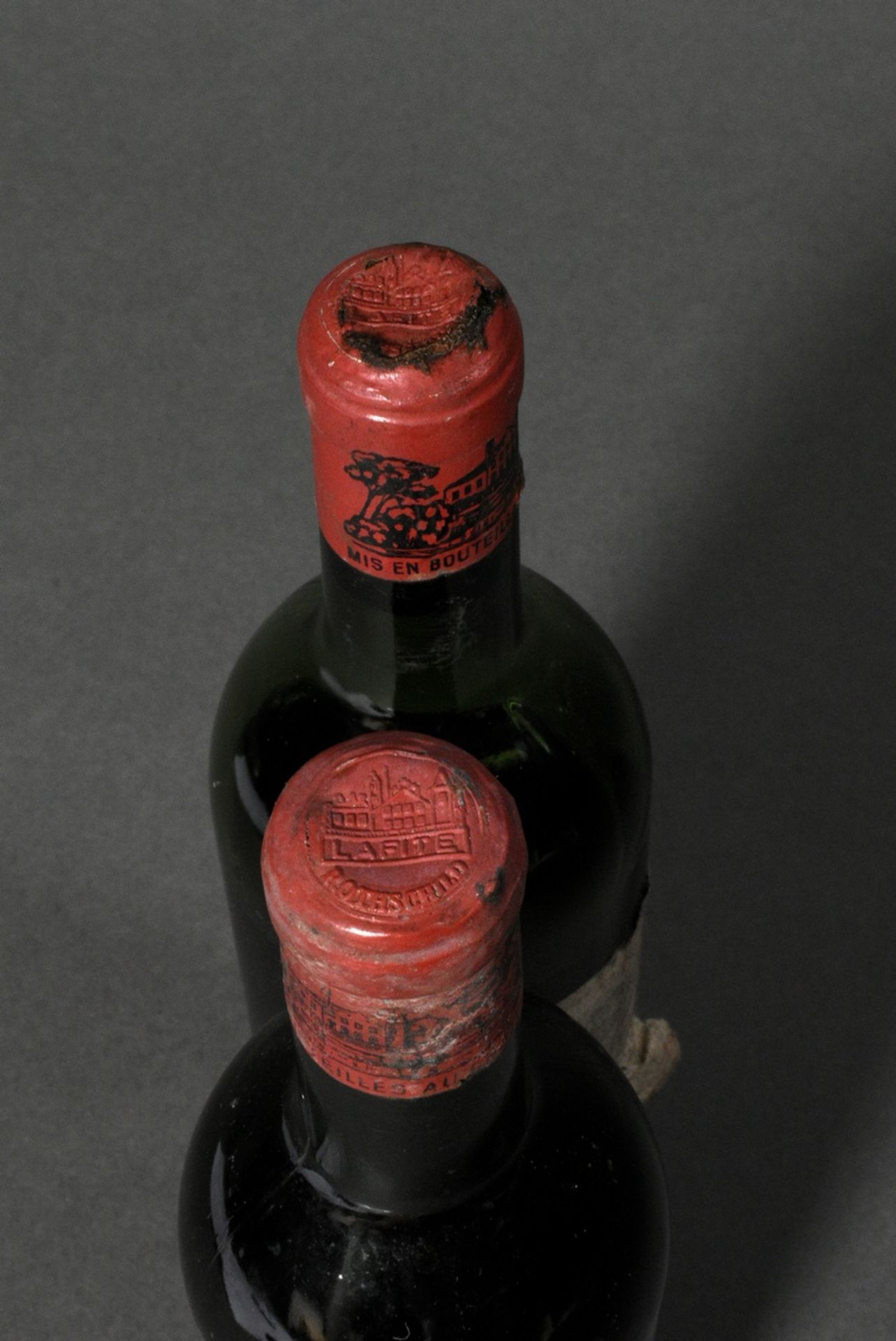 2 Flaschen 1955 (?) Chateau Lafite Rothschild, premier grand cru classe, Rotwein, Bordeaux, Pauilla - Bild 4 aus 4