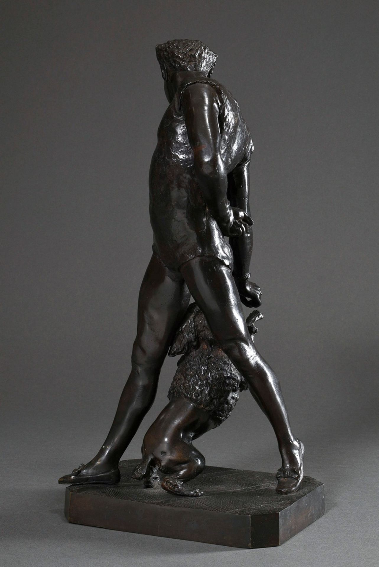Chemellier, George de (1835-1907) "Get Up" (Akrobat mit Pudel), Bronze dunkel patiniert, auf der Pl - Bild 3 aus 7