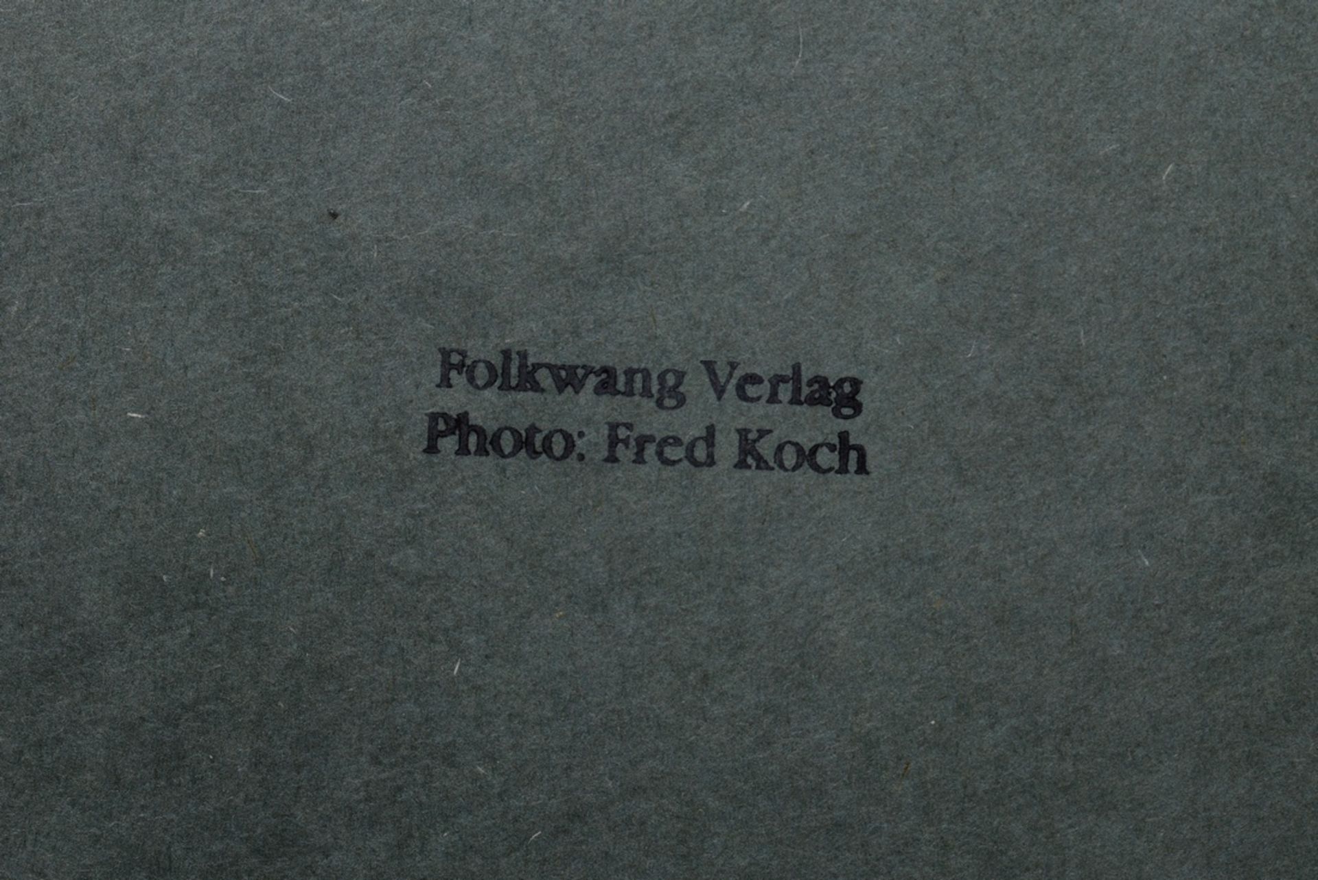 Koch, Fred (1904-1947) "Orchideen", Fotografie auf Karton montiert, verso bez. und gestempelt, Folk - Bild 3 aus 4