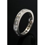 Weißgold 585 Memoryring mit 22 Brillanten (zus. ca. 0.80ct/SI/CR), 2,7g, Gr. 51,5