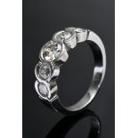 Weißgold 750 Altschliffdiamant Ring (zus. ca. 1.10ct/P1-2/TCR-C), 5,3g, Gr. 55