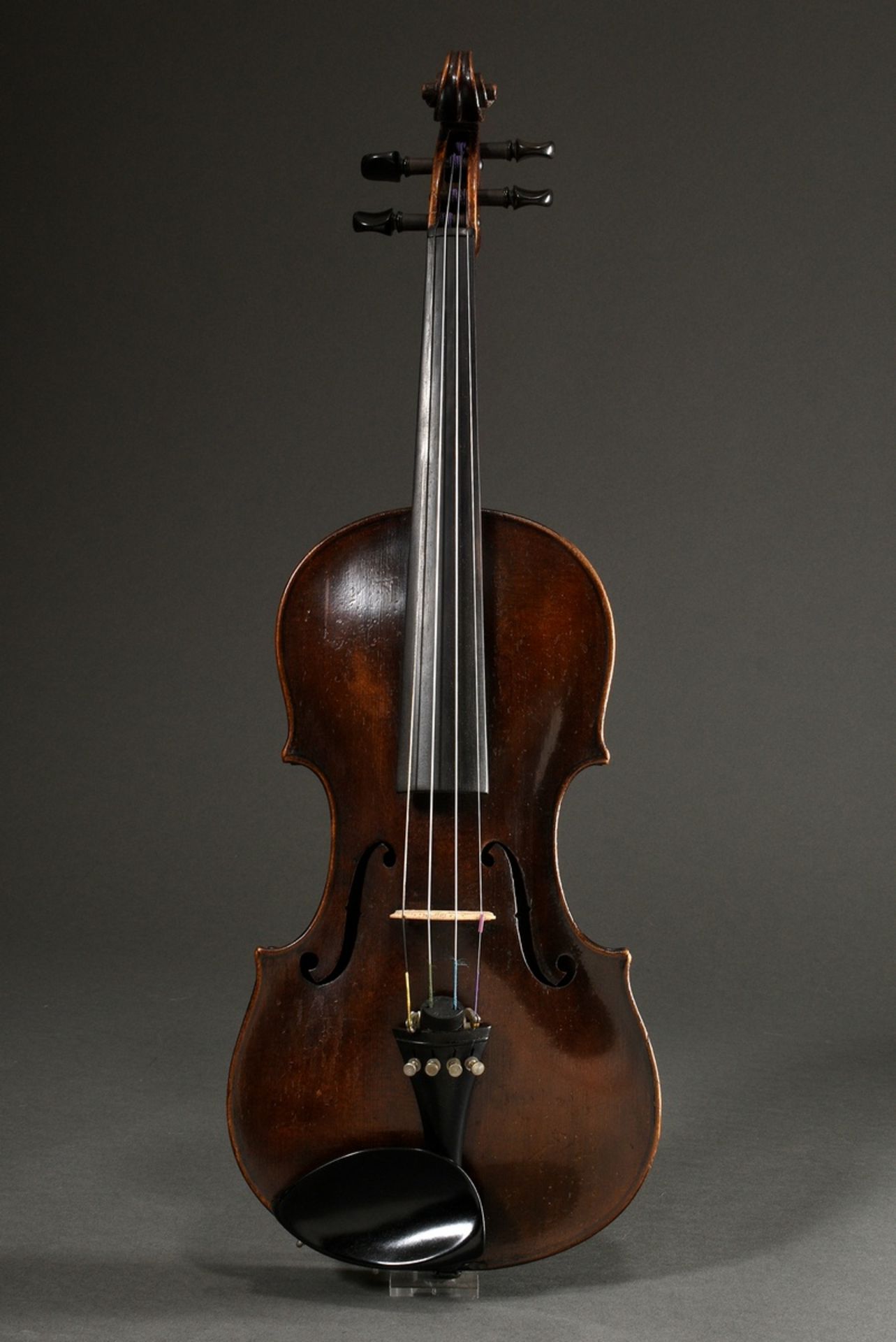 Geige oder Violine, deutsch 19. Jhd., Zettel innen "Leopold Widhalm Lauten- und Geigenmacher in Nür - Bild 2 aus 18