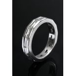 Weißgold 750 Memory Ring mit Baguette Diamanten (zus. ca. 2.52ct/VSI/TCR), 6g, Gr. 53