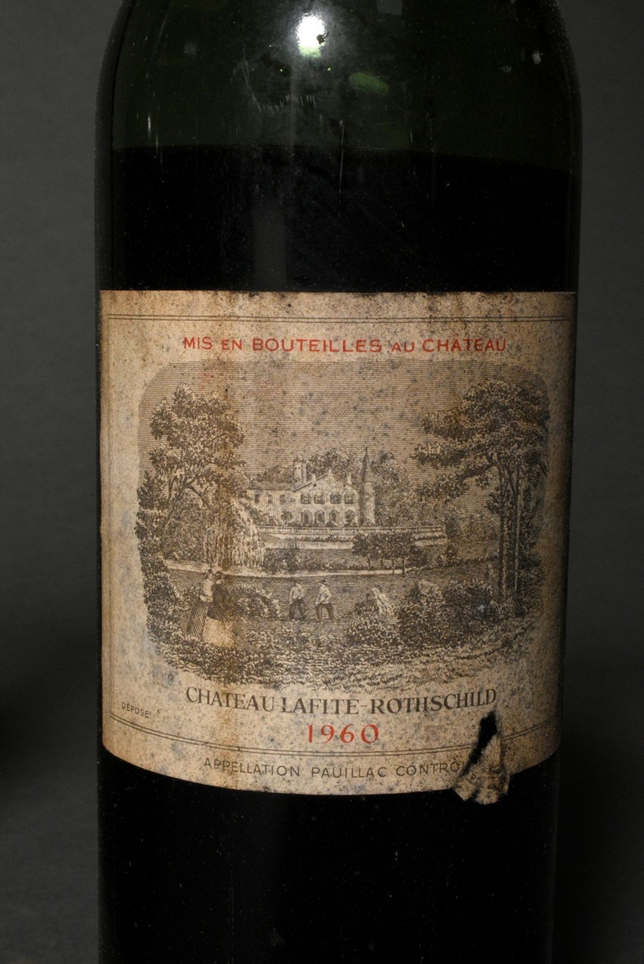 4 Flaschen 1960 Chateau Lafite Rothschild, premier grand cru classe, Rotwein, Bordeaux, Pauillac, 0 - Bild 2 aus 4