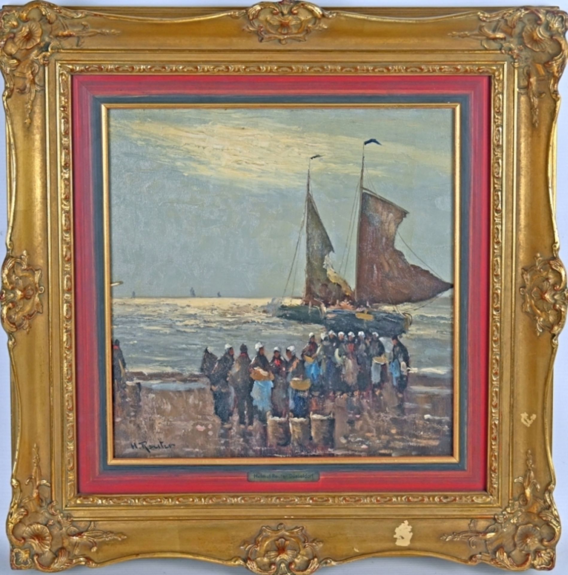 REUTER "Fischerfrauen am Strand" - Image 2 of 4