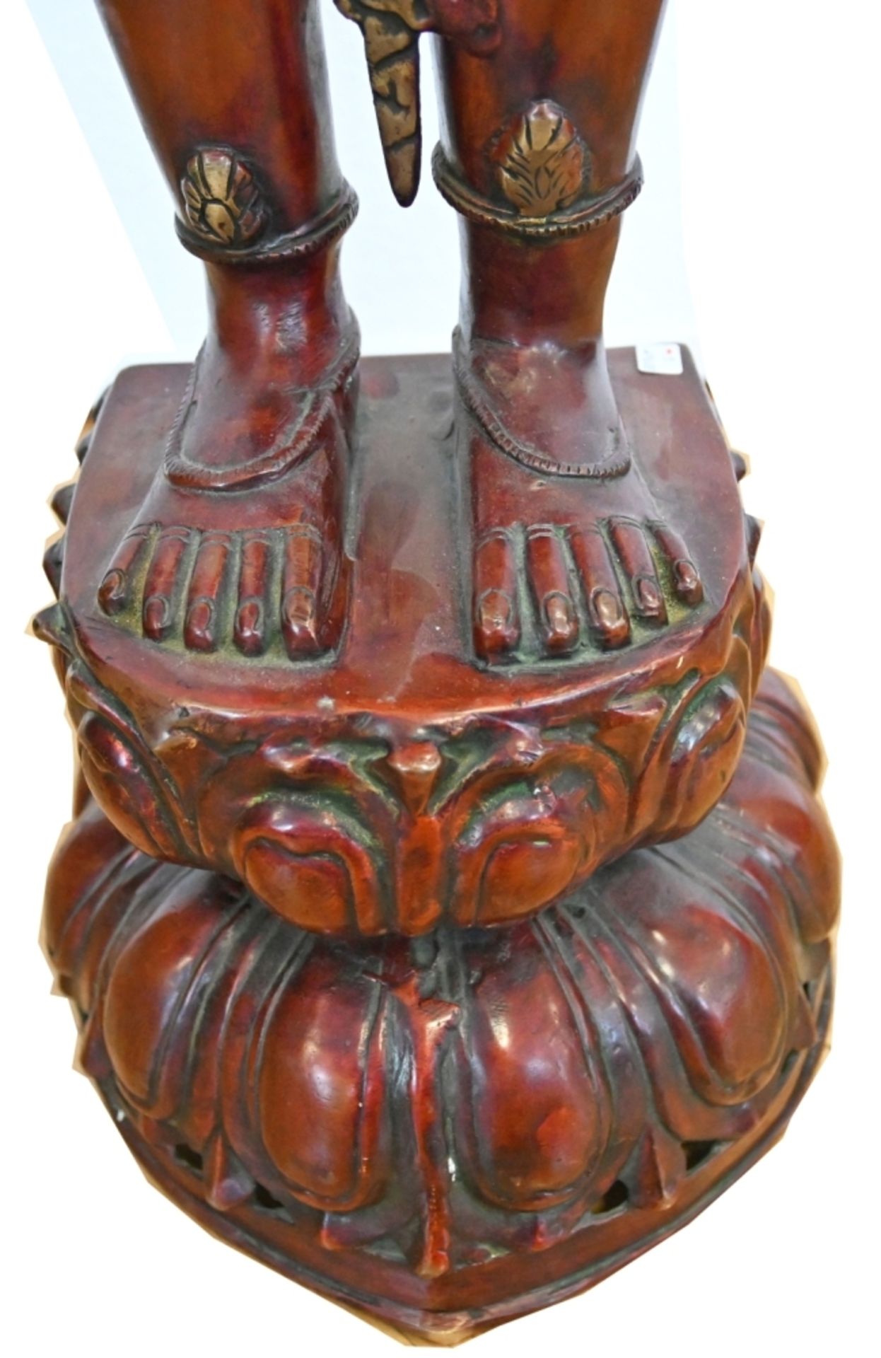 GÖTTIN TARA Bronzeskultur H 130cm - Bild 6 aus 6
