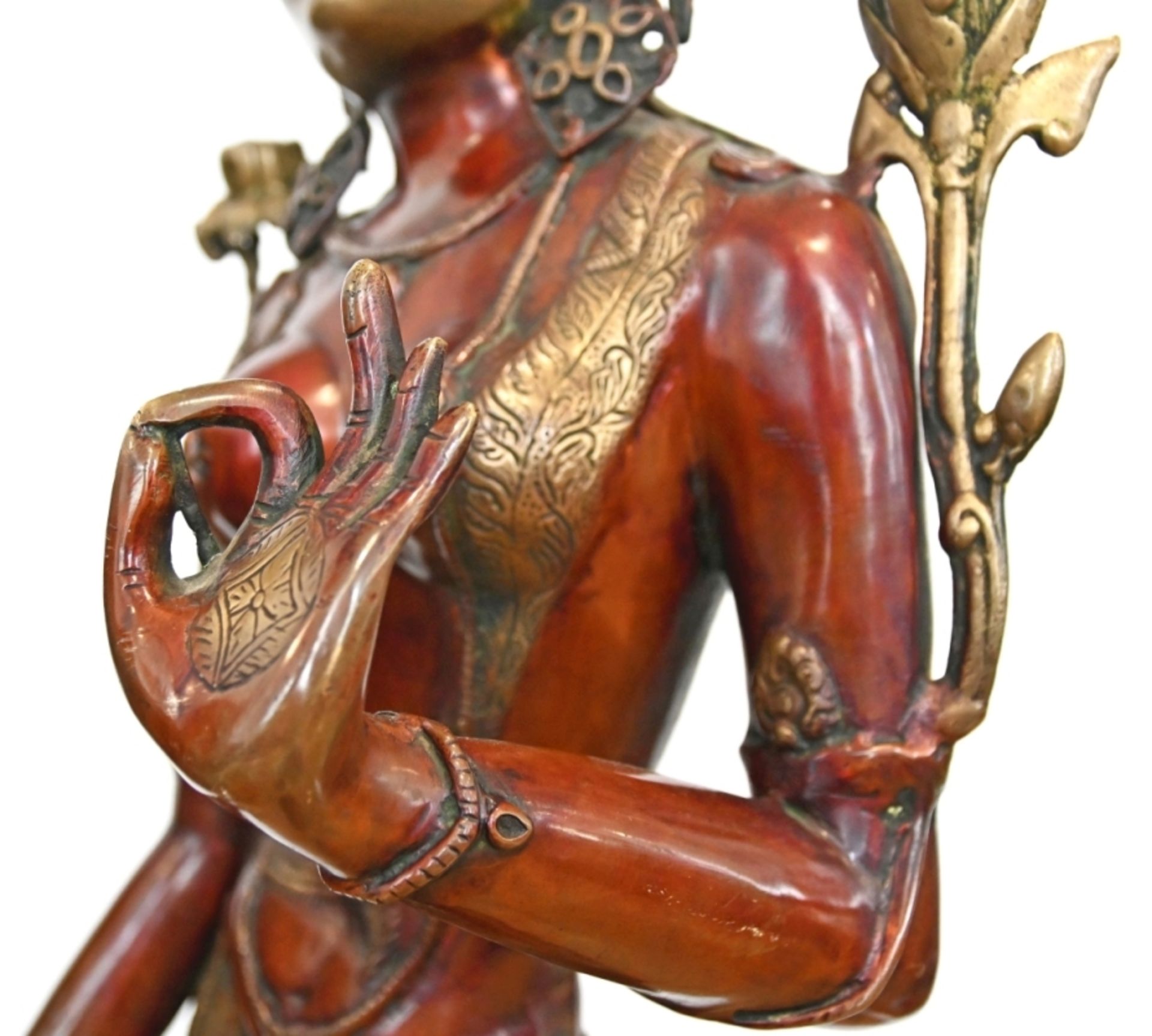 GÖTTIN TARA Bronzeskultur H 130cm - Image 4 of 6