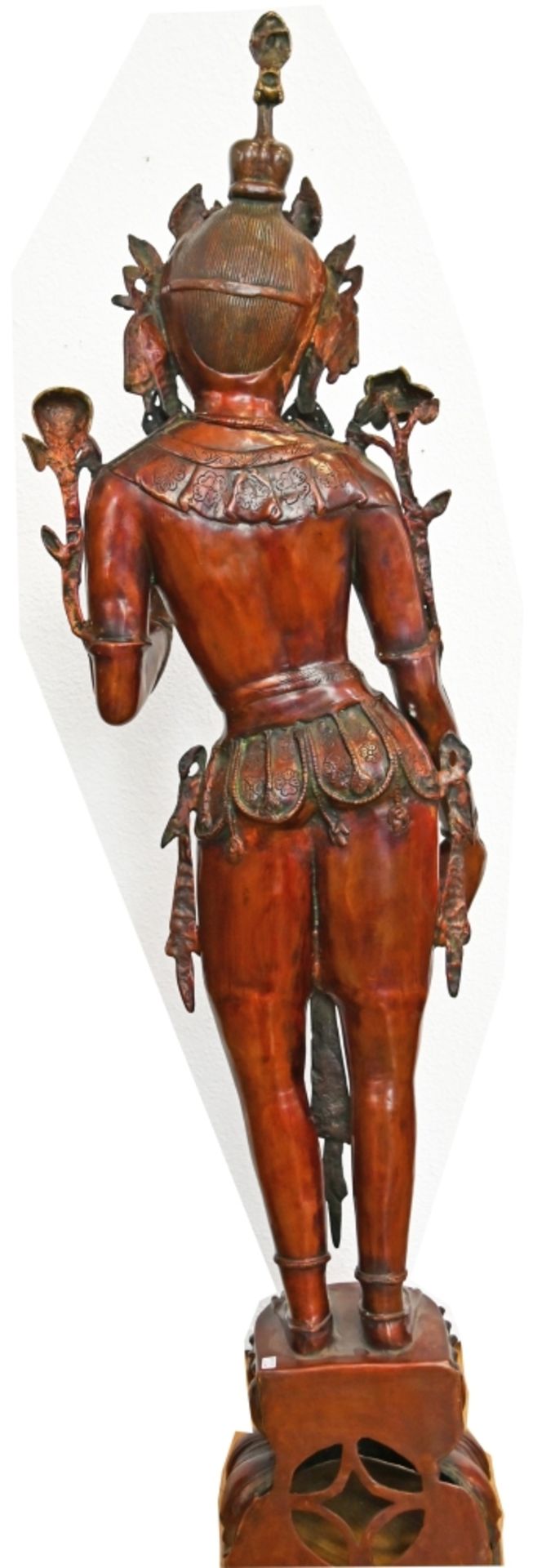 GÖTTIN TARA Bronzeskultur H 130cm - Bild 2 aus 6