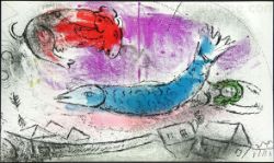 CHAGALL  Marc "Der blaue Fisch/ Le poisson Bleu"