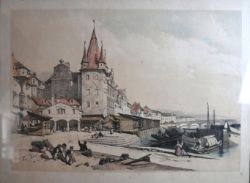 FRANKFURT AM MAIN ''Frankfort'', Blick in das Hafenbecken der Stadt