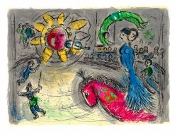 Marc Chagall, "Soleil au Cheval rouge"