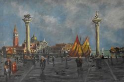 VON GEGERFELT Wilhelm, "Blick auf Venedigs San Giorgio Maggiore"