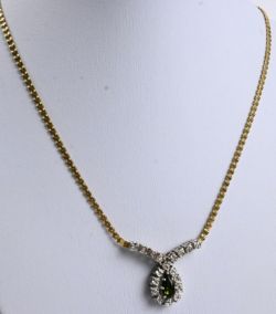 Collier mit Diamanten und Turmalin