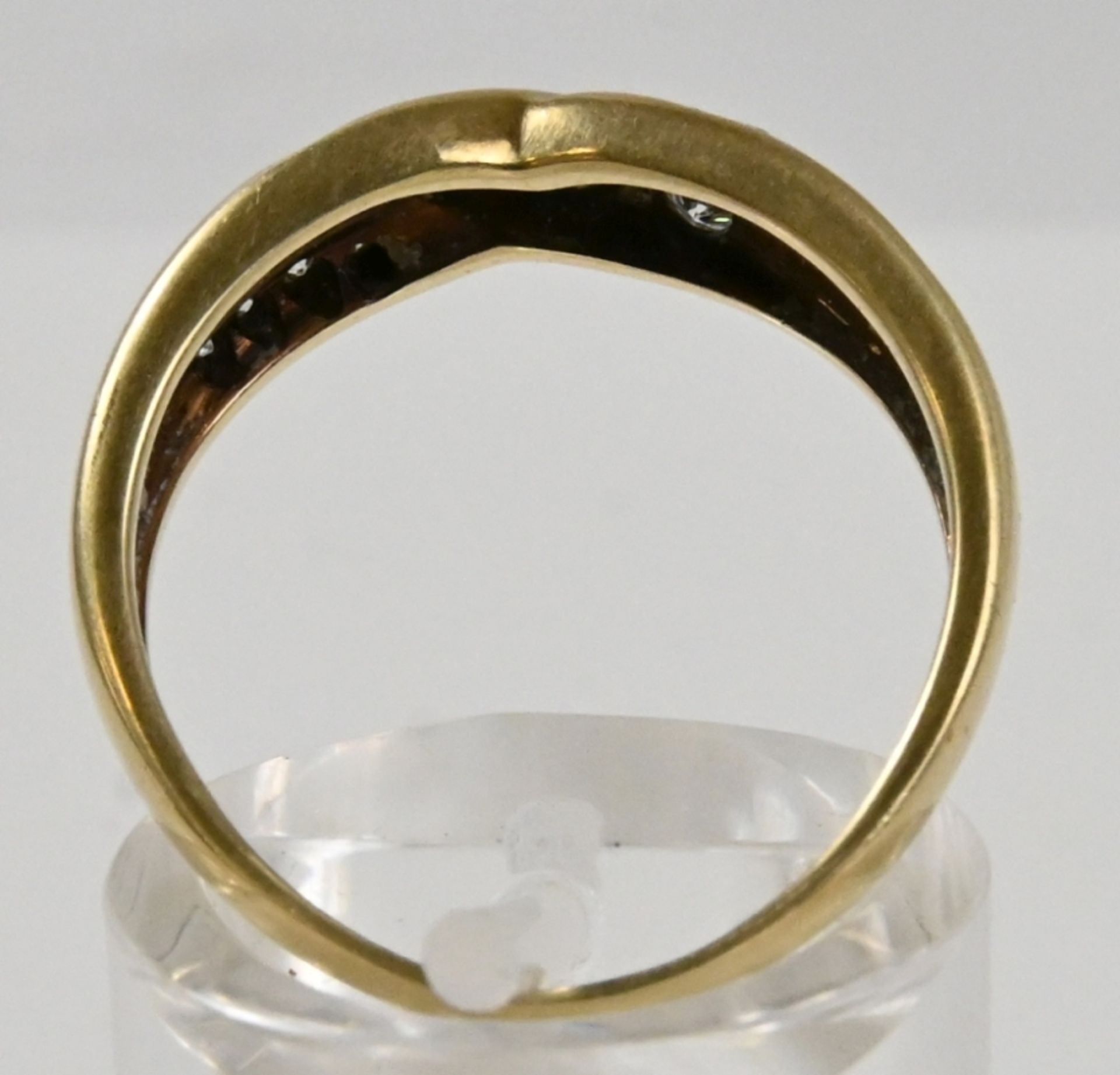 Goldring mit Diamanten 585er Gelbgold - Image 3 of 6